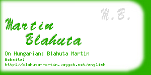 martin blahuta business card